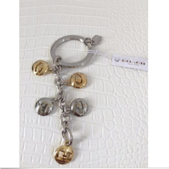 COACH Iconic Letters Key Fob Ring Chain - Picture 1 of 3